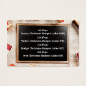 Frame de fête, Billets de raffle de fête de Noël (Dos)