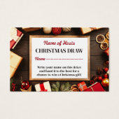 Frame de fête, Billets de raffle de fête de Noël (Devant)