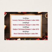 Frame de fête, Billets de raffle de fête de Noël (Dos)