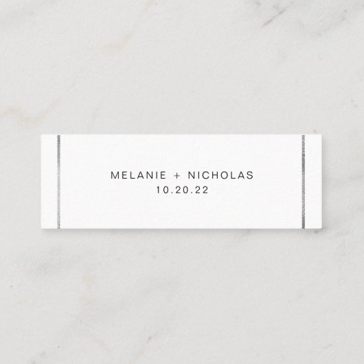 Frame de mariage argent rsvp mini carte en ligne (Dos)