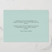 Frame de script d'huile | Faire-part d'obtention d (Verso)