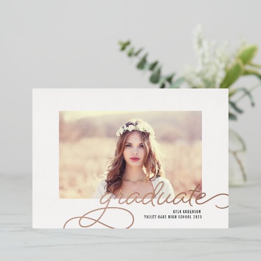 Frame de script d'huile | Faire-part d'obtention d (Debout devant)