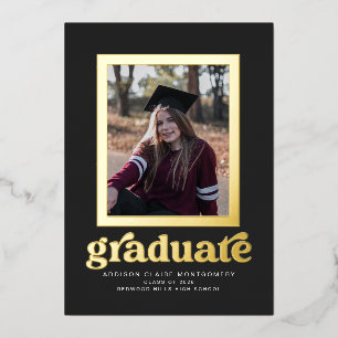 Frame d'huile sur la Faire-part de graduation d'ar