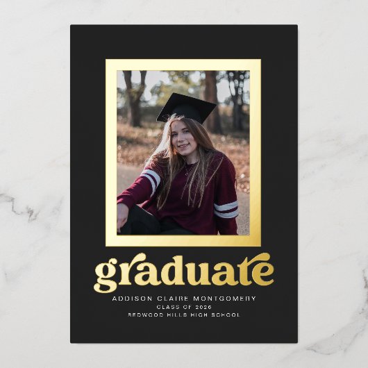 Frame d'huile sur la Faire-part de graduation d'ar (Recto)
