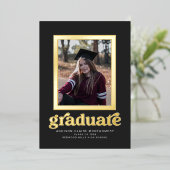 Frame d'huile sur la Faire-part de graduation d'ar (Debout devant)