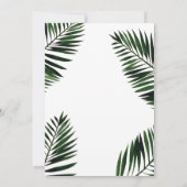 Frame d'or Faux avec Faire-part de mariage Palm (Dos)