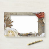 Frame Floral Fleur Extra Gros Post-it Notes (Sur un bureau)