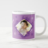Frame Floral Purple & Blanc Jumbo Mug (Droite)