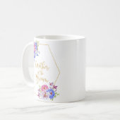Frame florale Mère de la Groom Café Mug (Devant gauche)