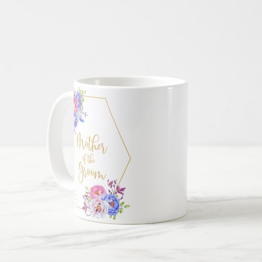 Frame florale Mère de la Groom Café Mug (Devant gauche)