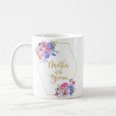 Frame florale Mère de la Groom Café Mug (Gauche)