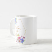 Frame florale Mère de la mariée Café Mug (Devant gauche)