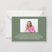 Frame Heart Willow Branches Sympathie Carte Merci (Dos)