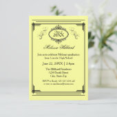 Frame Jaune - 3x5 Faire-part de graduation (Debout devant)