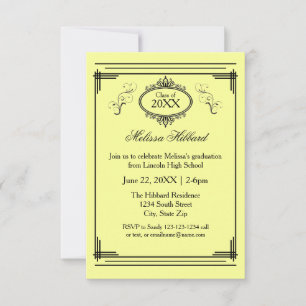 Frame Jaune - 3x5 Faire-part de graduation