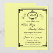 Frame Jaune - Faire-part de mariage (Devant / Derrière)
