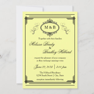 Frame Jaune - Faire-part de mariage