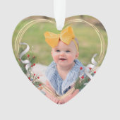 Frame Or 2 faces Bébé 1er Noël Holly & Pine (devant)