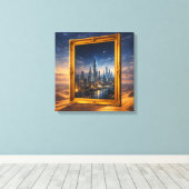 Frame Without a Painting Canvas Afdruk (Insitu (Houten vloer))