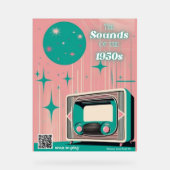 Framed 1950s Music Art Dementia Gift with QR Code (Recto)