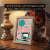 Framed 1950s Music Art Dementia Gift with QR Code