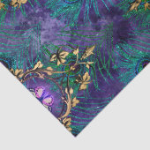 Framed Butterflies en Peacock Feathers Ontvlekken Tissuepapier (Detail)