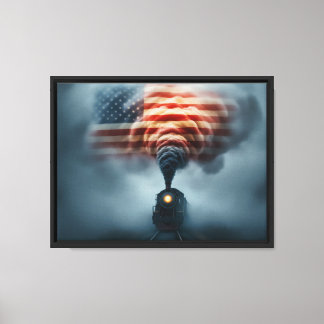 Framed Canvas Art-All Aboard the Freedom Train Afdruk