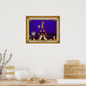 Framed Eiffeltoren Poster (Keuken)