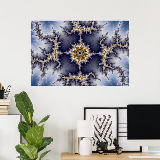 Framed - Fractal Poster (Thuiskantoor)