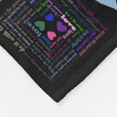 Framed Hearts Patchwork Fleece Deken (Hoek)