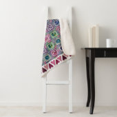Framed Hearts Patchwork Fleece Deken (In situ)