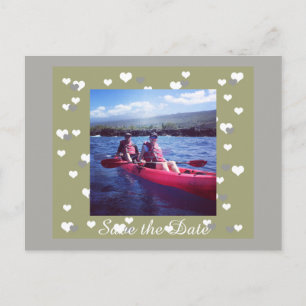 Framed in Hearts Save the Date Aankondigingskaart