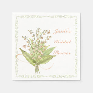 Framed Pink Flower Bouquet Paper Napkin Servet