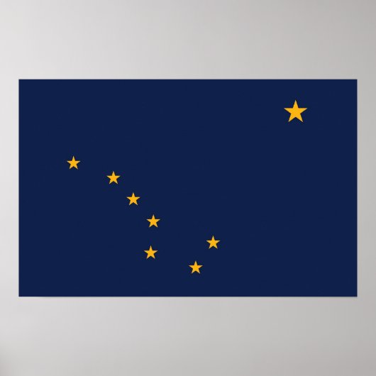 Framed print met vlag van Alaska, VS (Voorkant)
