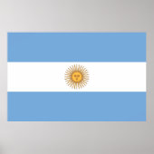 Framed print met vlag van Argentinië (Voorkant)