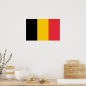 Framed print met vlag van België (Keuken)