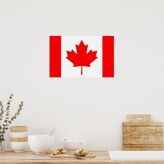 Framed print met vlag van Canada (Keuken)