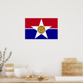 Framed print met vlag van Dallas, VS (Keuken)