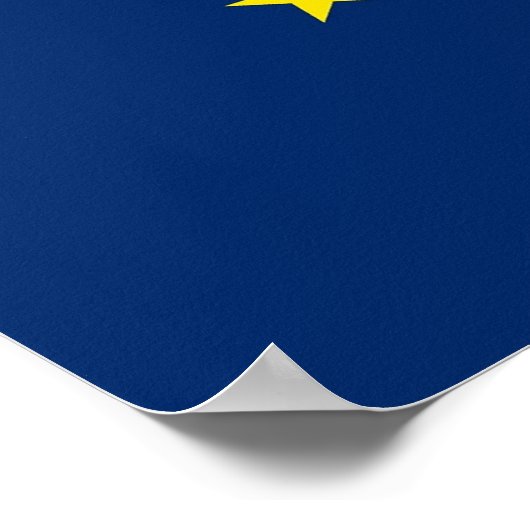 Framed print met vlag van Indiana, VS (Hoek)