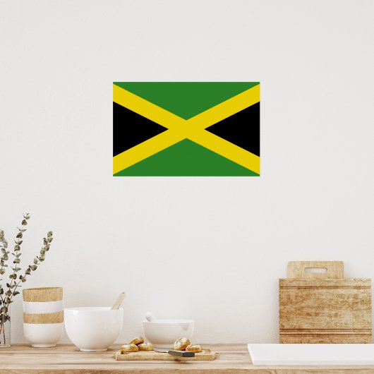 Framed print met vlag van Jamaica (Keuken)