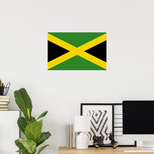 Framed print met vlag van Jamaica (Thuiskantoor)