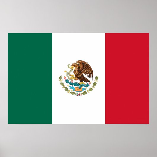 Framed print met vlag van Mexico (Voorkant)