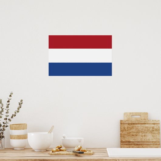 Framed print met vlag van Nederland (Keuken)