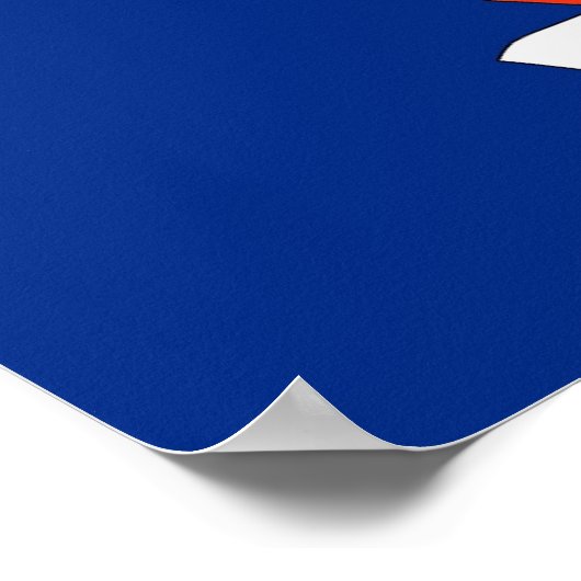 Framed print met vlag van New York, VS (Hoek)