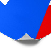 Framed print met vlag van Puerto Rico, VS (Hoek)