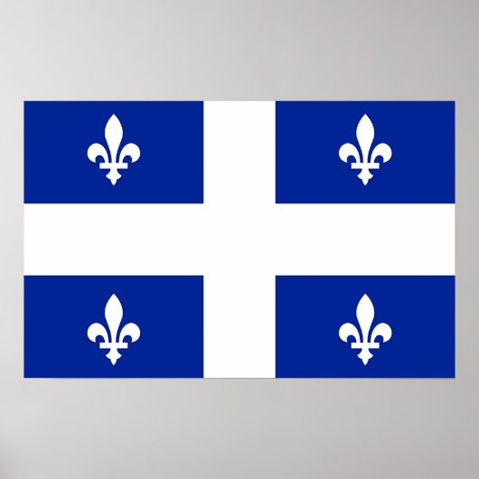 Framed print met vlag van Quebec, Canada (Voorkant)