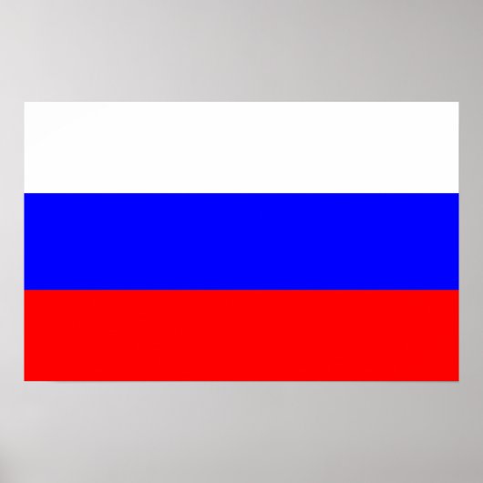 Framed print met vlag van Rusland (Voorkant)
