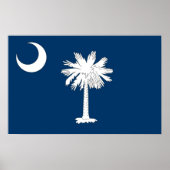 Framed print met vlag van South Carolina, VS (Voorkant)