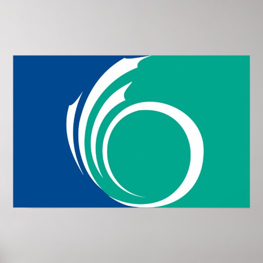 Framed print with Flag of Ottawa, Canada (Voorkant)