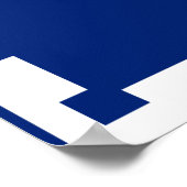 Framed print with Flag of Quebec City, Canada (Hoek)